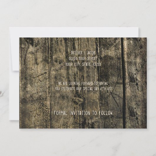 素朴西結婚の牛のスカルは日付を保存 セーブザデート (裏面)