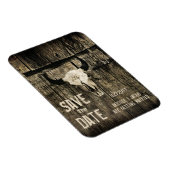 素朴西結婚の牛のスカルは日付を保存 マグネット (右側)