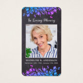 素朴観葉記念写真葬儀祈りの言葉カード (正面)