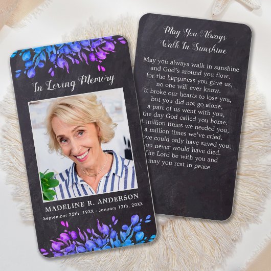 素朴観葉記念写真葬儀祈りの言葉カード