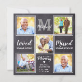 素朴記念写真コラージュ記念悔やみや弔慰 サンキューカード (正面)