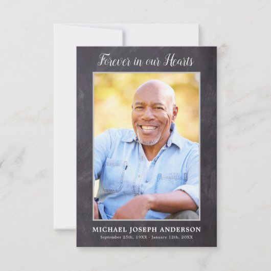 素朴記念写真悔やみや弔慰祈りの言葉カード葬儀 (正面)