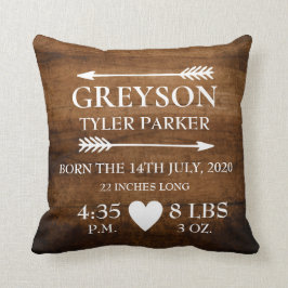 素朴誕生統計ベビー枕 クッション