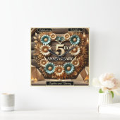 素朴調和5周年記念フローラ最高傑作 スクエア壁時計 (ホーム)