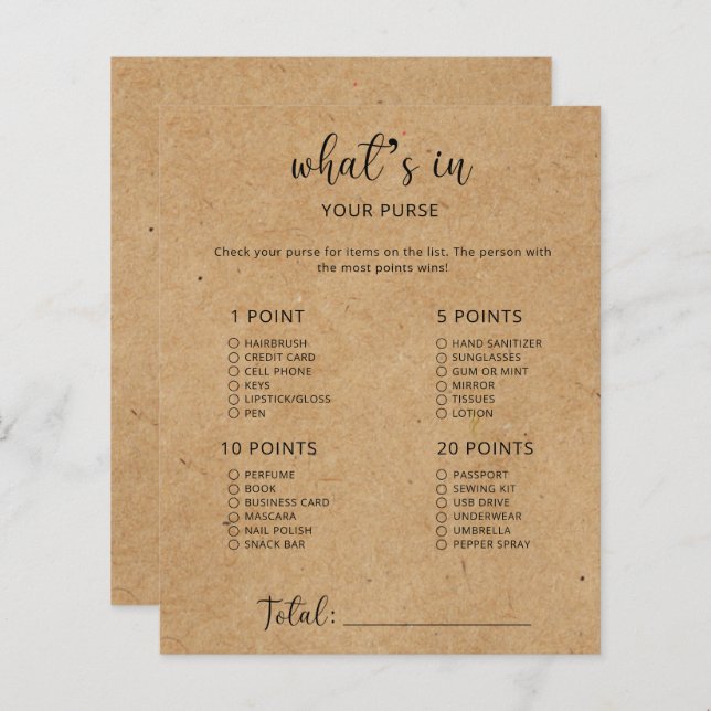 -素朴財布の赤ちゃんシャワーの中の何 (正面/裏面)