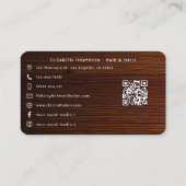 素朴賛美ライフ黒人女性ネイルサロンデザイン 名刺 (裏面)