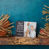 素朴賛美祖父母パーソナライズされた写真 フォトプラーク (側面)