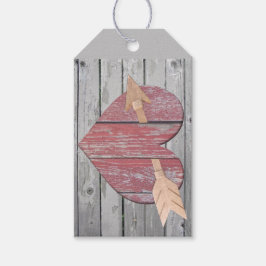 素朴赤いハートギフトラベル ギフトタグ