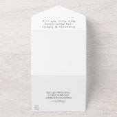 素朴赤いハートミニマシンプルリス結婚トのスクリプト オールインワン招待状 (外側)