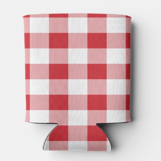 素朴赤と白水牛の格子柄 缶クーラー (裏面)