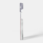 素朴赤白青ウッドUSA国旗 iPhoneケース (左側面)