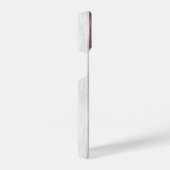 素朴赤白青ウッドUSA国旗 iPhoneケース (右側面)