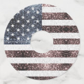 素朴赤白青スパークルUSA国旗 ワイングラスタグ (裏面)