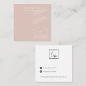 素朴赤面はっきりしたモノグラムスタッドイヤリングディスプレイ スクエア名刺 (正面/裏面)