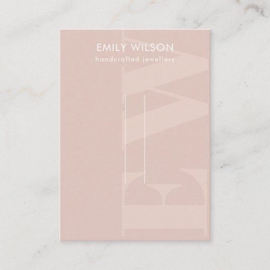 素朴赤面はっきりしたモノグラムヘアクリップのピン表示 名刺 (正面)