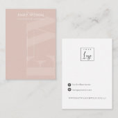 素朴赤面はっきりしたモノグラムヘアクリップのピン表示 名刺 (正面/裏面)