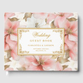 素朴赤面アイボリーウォーター結婚カラーのゲストブック ゲストブック (正面)