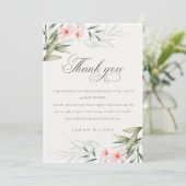 素朴赤面エレガントフローラベビーシャワー サンキューカード (スタンド正面)