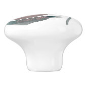 素朴赤面グリーンボ葉タニカルウォーターカラー セラミックノブ (側面)