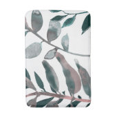 素朴赤面グリーンボ葉タニカルウォーターカラー バスマット (正面縦)