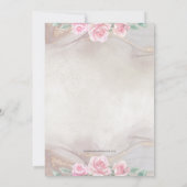 素朴赤面バラ金ゴールド茶パーティーブライダルシャワー 招待状 (裏面)