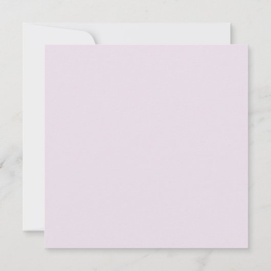 素朴赤面パープルホワイトフローラスクエア結婚ズ 招待状 (裏面)