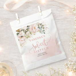 素朴赤面ピンクのバラ金ゴールドボホsweet sixteen フェイバーバッグ