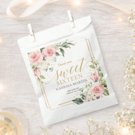 素朴赤面ピンクのバラ金ゴールドボホsweet sixteen フェイバーバッグ