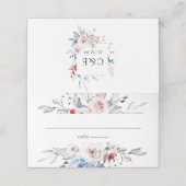 素朴赤面ピンクウォーター色フローラスクエア結婚ズ プレイスカード (外部開封)
