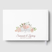 素朴赤面ピンクエレガントフローラボホシック結婚ズ ゲストブック (裏面)