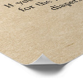 素朴赤面ピンクフローラおむつラッフル標識 ポスター (角)