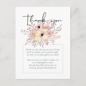 素朴赤面ピンクフローラサー結婚ズ ポストカード (正面)