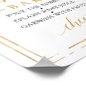 素朴赤面ピンクフローラ金ゴールドボホミモサバー徴候 ポスター (角)