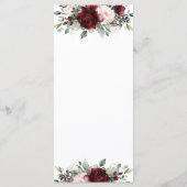 素朴赤面ピンクブルゴーニュフローラのメ結婚ニュー プログラム (裏面)