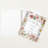 素朴赤面ピンクワイルドフラワー結婚ズ プランナー手帳 (ディスプレー)