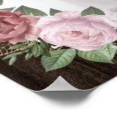 素朴赤面ピ結婚ンクのフォトウェルカムサイン ポスター (角)