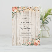 素朴赤面フローラストリングラ結婚イト 招待状 (スタンド正面)