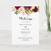 素朴赤面ブルゴーニュフローラ折り結婚返し プログラム (正面)