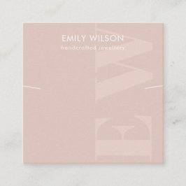 素朴赤面モノグラムネックレスバンドテンプレート スクエア名刺