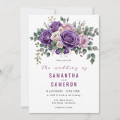 素朴赤面植物花結婚幾何学模様 招待状 (正面)