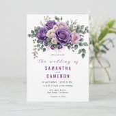 素朴赤面植物花結婚幾何学模様 招待状 (スタンド正面)