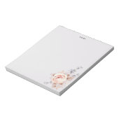 素朴赤面水カラー開花フローラ ノートパッド (回転)