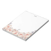 素朴赤面水カラー開花フローラ ノートパッド (回転)