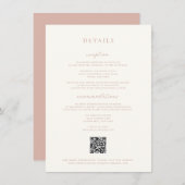 素朴赤面結婚詳細カード 招待状 (正面/裏面)