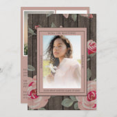 素朴赤面2022年の写真三部卒業 招待状 (正面/裏面)