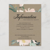 素朴赤面KRAFT金ゴールド結婚フローラ情報 エンクロージャーカード (正面)