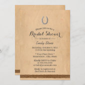 素朴蹄鉄とトウィンブライダルシャワー 招待状 (正面/裏面)