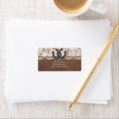 素朴蹄鉄&レース国結婚式ラベル ラベル (インサイチュ)