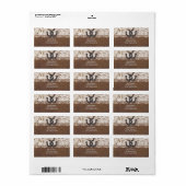 素朴蹄鉄&レース国結婚式ラベル ラベル (フルシート)