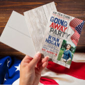 素朴軍隊写真お別れ遠くにパーティー 招待状